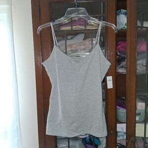 Gap Fitted Grey Cami Adjustable Straps Lined Bra Tank Top Women`s Size M NWT/B19